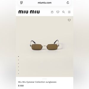 Miu Miu Brown Sunglasses